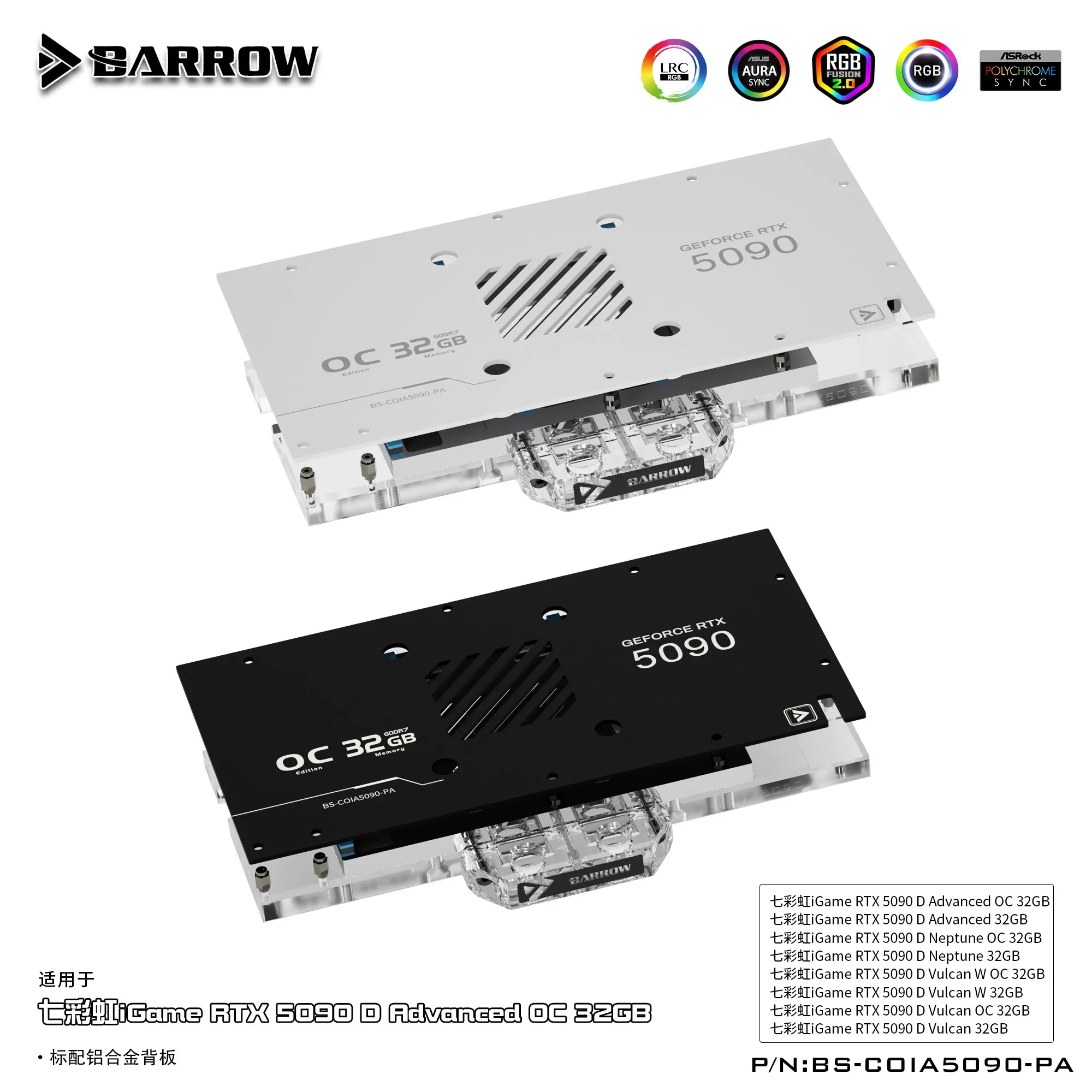 Barrow BS-COIA5090-PA GPU-wate - Rtx 5090 32Gb recensie en prijs