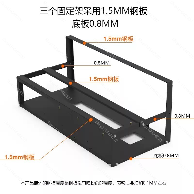 Open frame voor een GPU-mijnbo - Gpu Mining Rig Frame 8 Gpu recensie en prijs